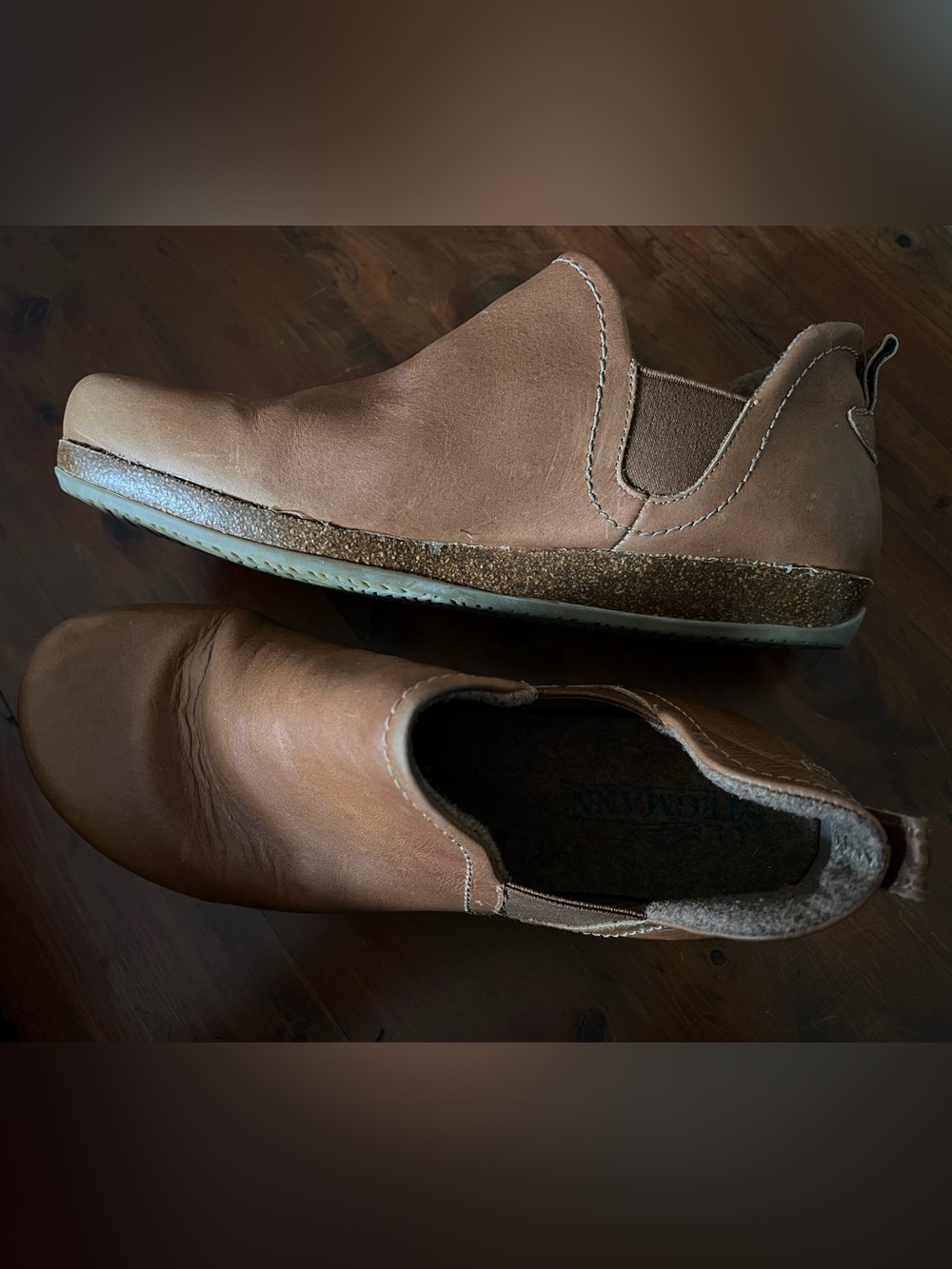 Stegmann Lieben Chelsea boot size 10.5 tan leather